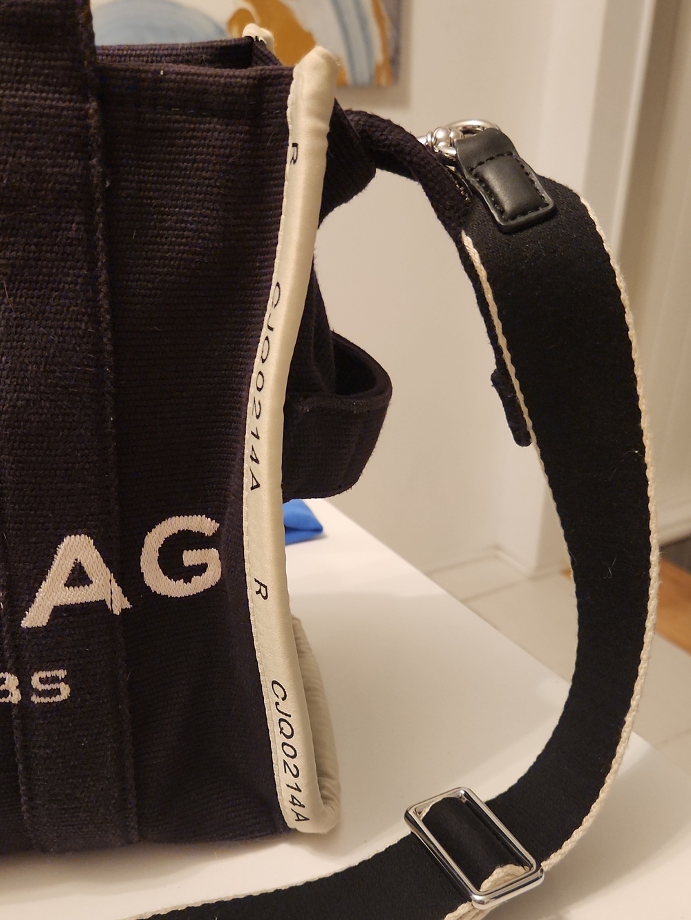 Marc Jacobs Black Canvas Tote with Cream Trim - The Tote Bag - Picture 3 of 13